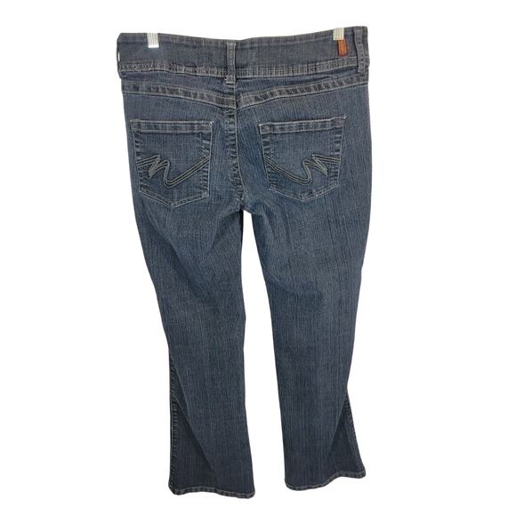 Mixit Blue Denim Curvy Mid Rise Bootcut Dark Wash Casual Jeans Women's Size 8 - Picture 2 of 7